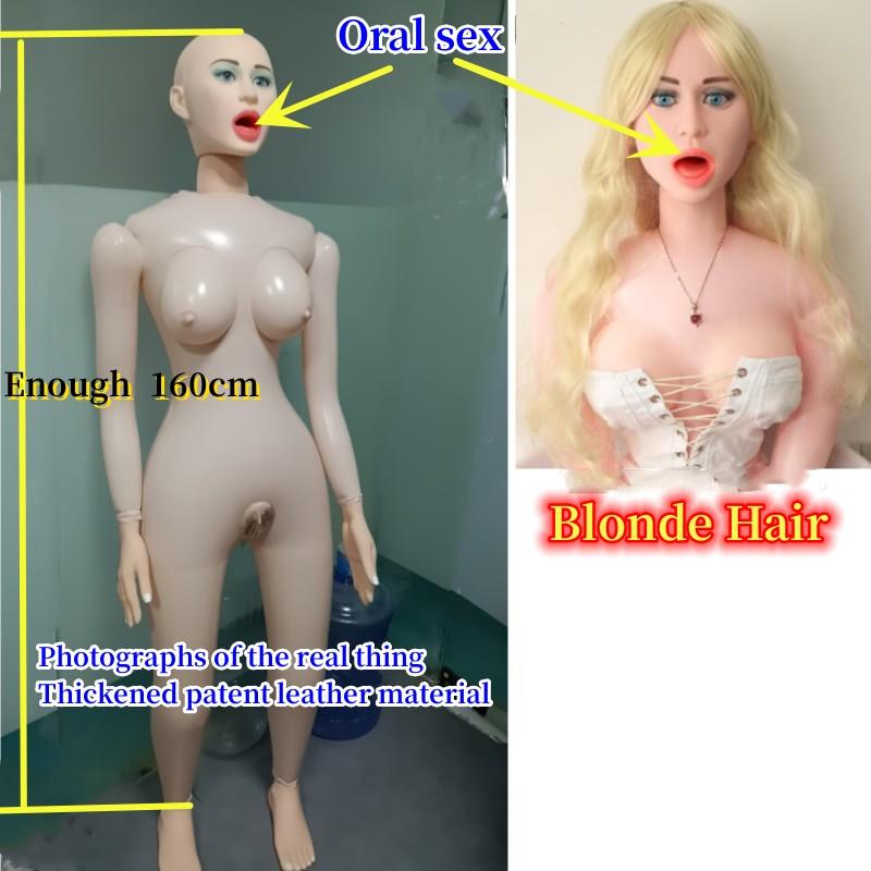 VaHppy Inflatable Doll Sex Dolls Man's Girlfriend Masturbator Thickened Extra Tall Oral/Anal Sex 3in1 Full Figured Large Breasts Hips Slim Waist