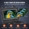 Sewer Camera 98 ft/30m Self-Leveling Drain Camera with 9" Screen 36X Zoom