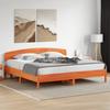 Headboard Wax Brown 180 Cm Solid Pine Wood