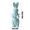 Easter Flocked Bunny Decor Flocked Tabletop Bunny Sculpture Decor Rabbit Shape Decoration Tool For Cupboard Bookshelf Fireplace