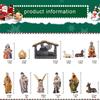 Kleine Jesus' Geburtskrippe Szene Ornamente Christams Feiertagsgeschenk Zuhause Schrank Büro Harzhandwerk Dekorationen