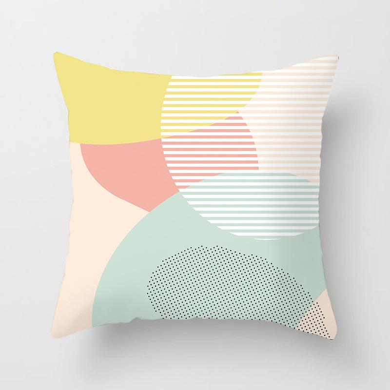 Nordic Simple Style Geometric Abstract Pillowcase Cushion Home Living Room Sofa Chair Bedroom Decorative Pillowcase