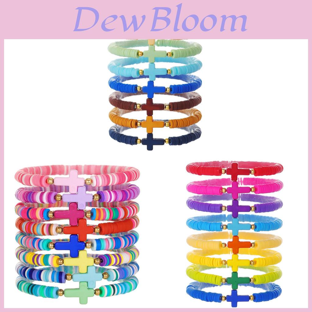 Bohemian Buntes Polymer Clay Kreuzarmbänder Set Mit Geometrischem Design Für Reise Souvenir Geschenk