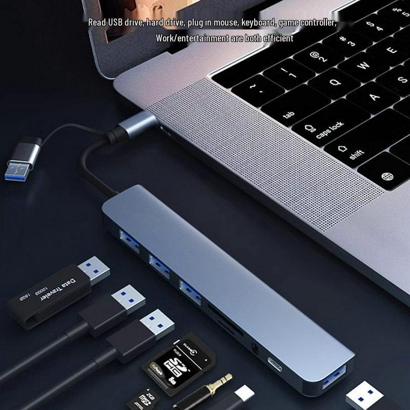 USB 3.0 Multi-Interface Type-C Expansion Hub for Laptops, Tablets, Phones, and Desktops