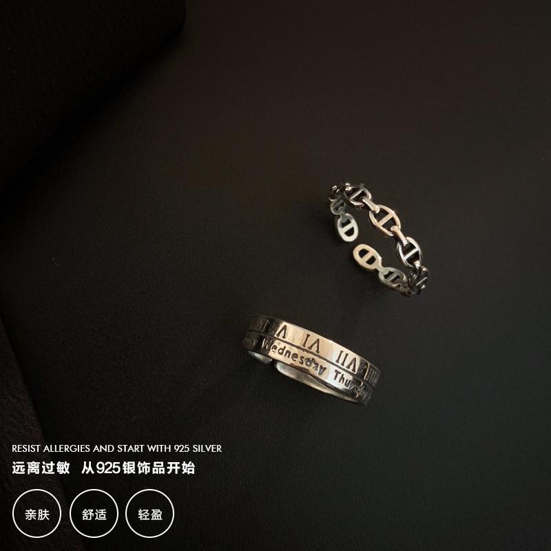 Fashionable Silver S925 Open Finger Ring With Geometric Design For Women Jewelry Stylish