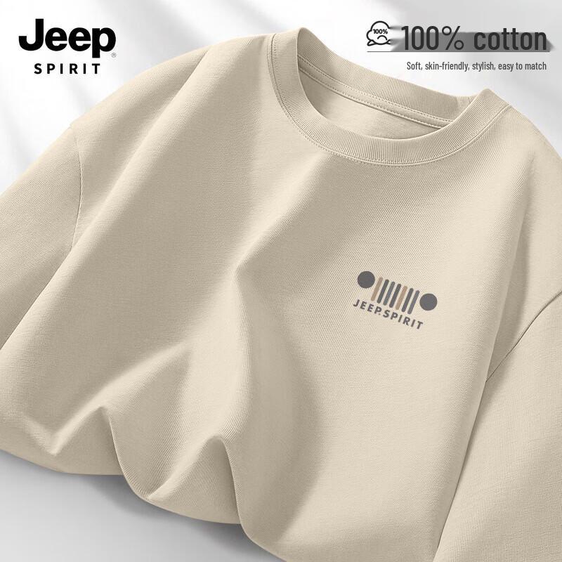 JEEP SPIRIT Men s Cotton Loose Fit Short Sleeve T-Shirt M