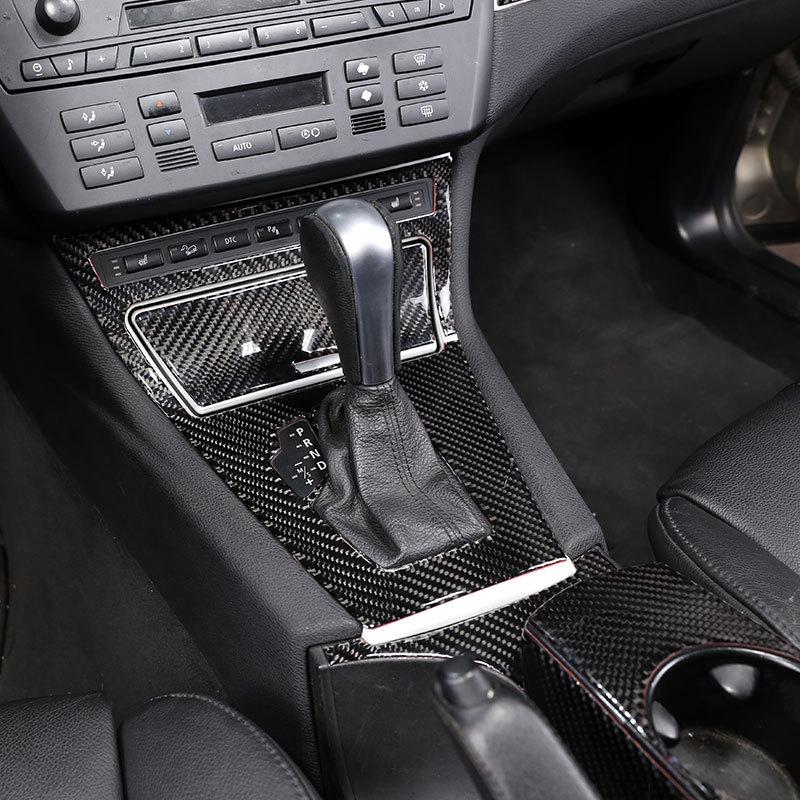 For BMW X3 E83 2006-2010 Soft Carbon Fiber Car Central Control Gear Panel Cover Trim Sticker Interior Car Accessories