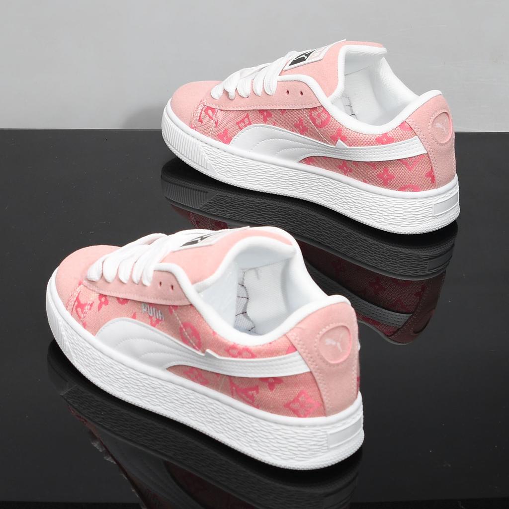 Black Dexun Spring and Autumn New Bread Shoes Couple Sports Non-slip Board Shoes Lightweight Student Y