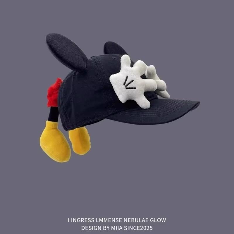 Mickey Baseball Cap Cartoon Design Parody Mickey Cute Creative Big Ear Design Duck Tongue Hat Fashionable And Versatile Cap Toys