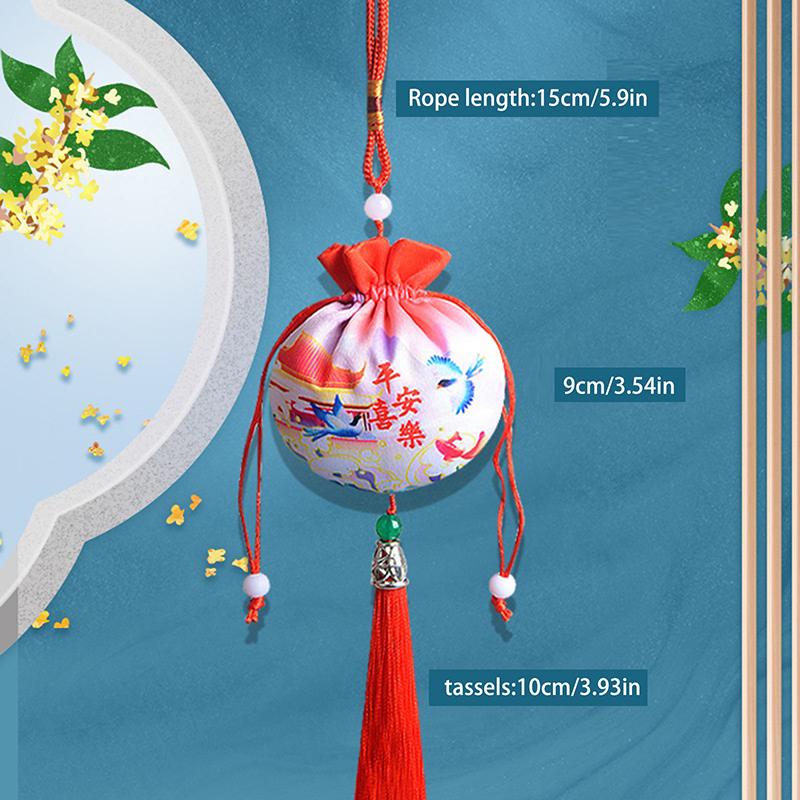 1 PCS Portable Chinese Style Sachet Creative Flower Pattern Car Ornaments Simple Antique Embroidery Bag