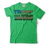 Trump 2024 Shirt Veterans Before Refugees Shirt Veteran Patriotic Shirt USA Tee Unisex T-Shirt