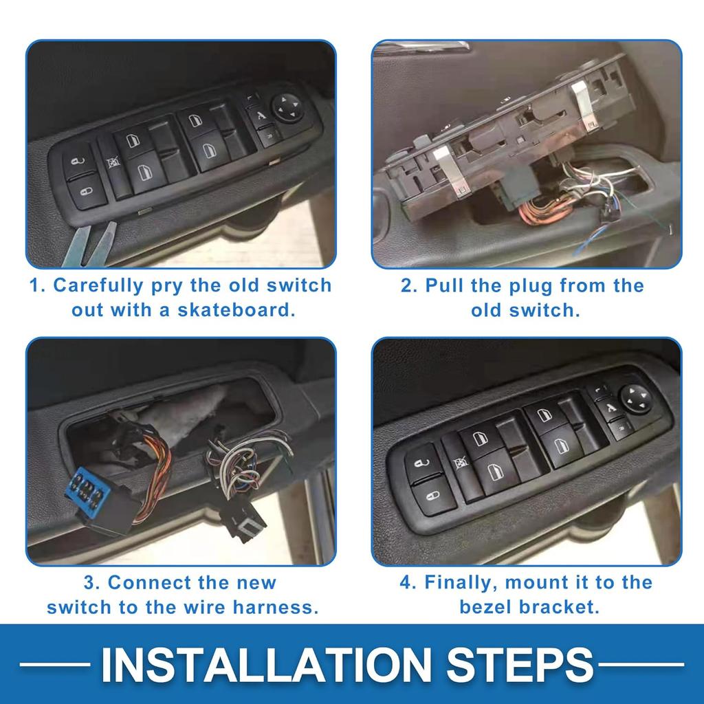 Power Window Switch for Mercedes-Benz Sprinter 2019-2021 No.9079058902 Window Control Switch ABS Black Front Driver Side