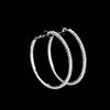 Korean Chic Luxury Diamond C-Shape Hoop Earrings