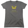 T-shirt Femme Justice League Film Wayne Aerospace Charbon