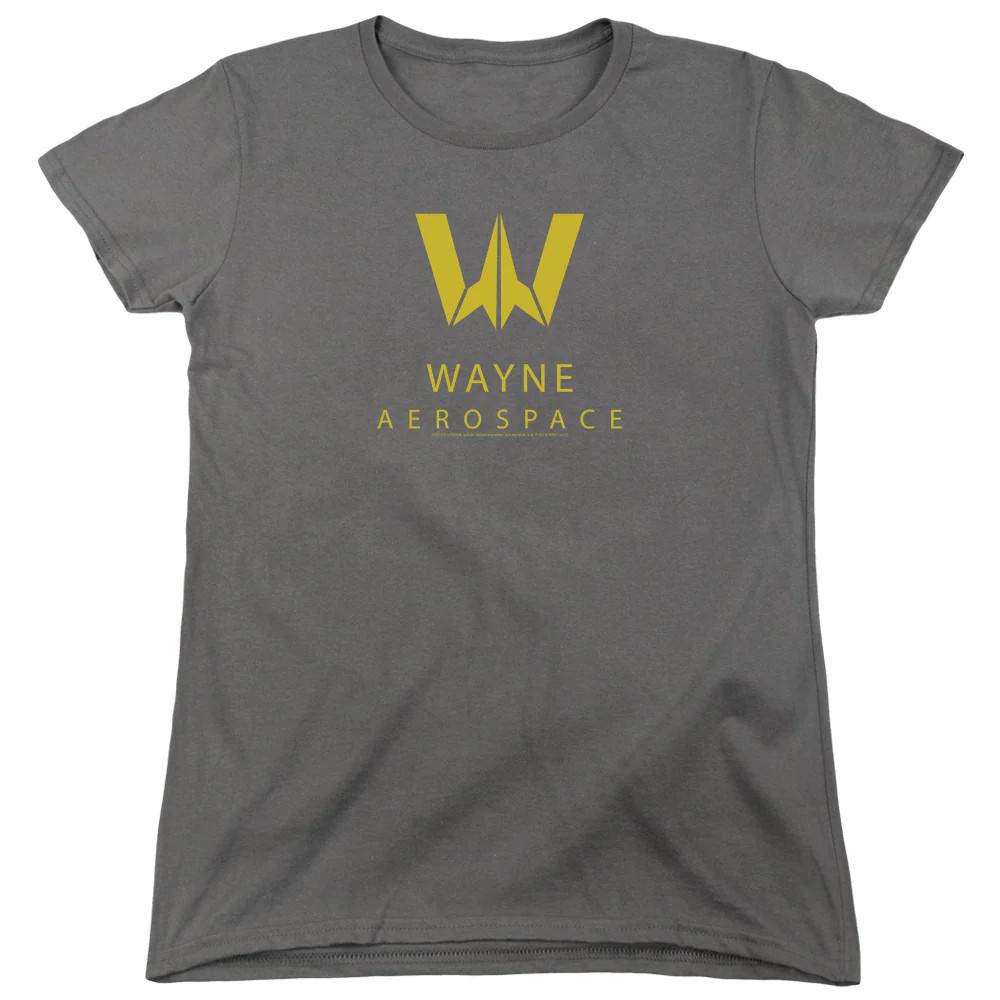 

Justice League Movie Wayne Aerospace Womens T Shirt Charcoal M