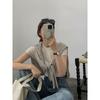 Slim Round Neck Solid Color Clean Short-sleeved T-shirt