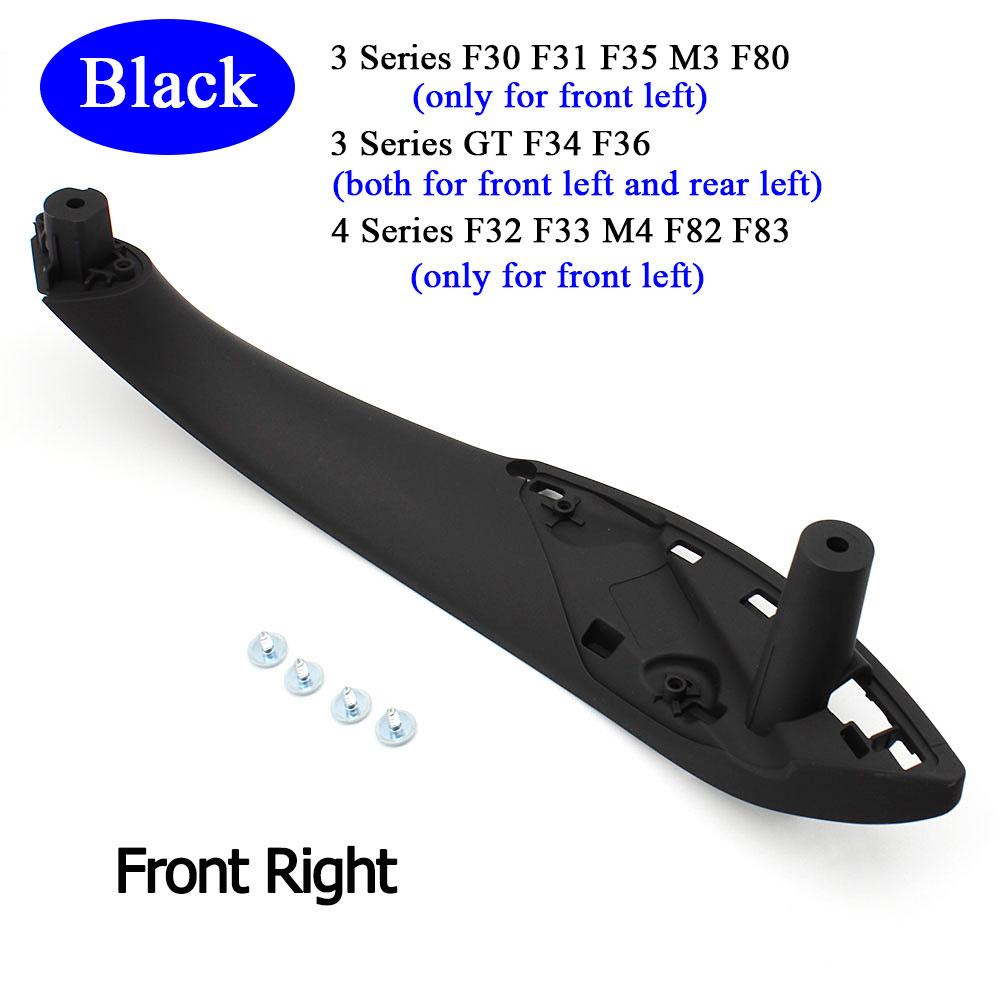Car Accessories Interior Door Black Beige Left Right Pull Handle Trim Cover Replacement For BMW M3 M4 F30 F34 F36 F32 F33