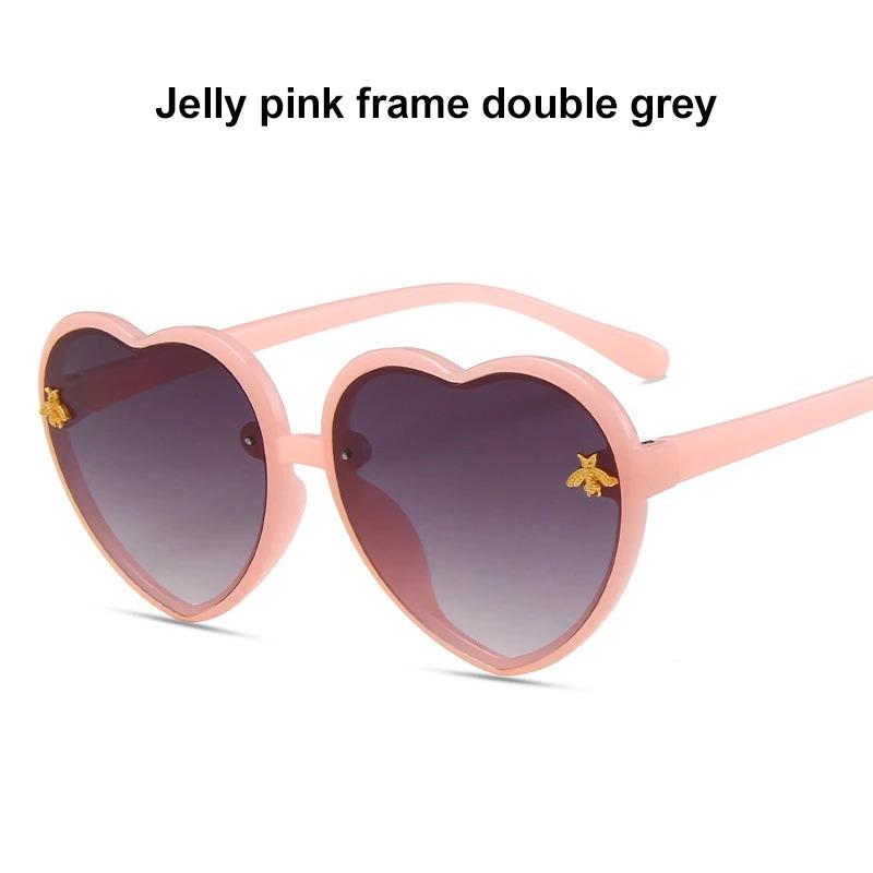 Fashion Heart-Shape Sunglasses for Girls Boys Cute Cartoon Flower Sun Glasses Outdoor Sun Protection Children Lovely Glasses