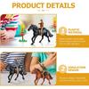 Western Figures Horse Carriage Model Playset Plastic West Figurines Riding Horse Action Figure Educational Toys Table Decoration for Boys Girls Kids