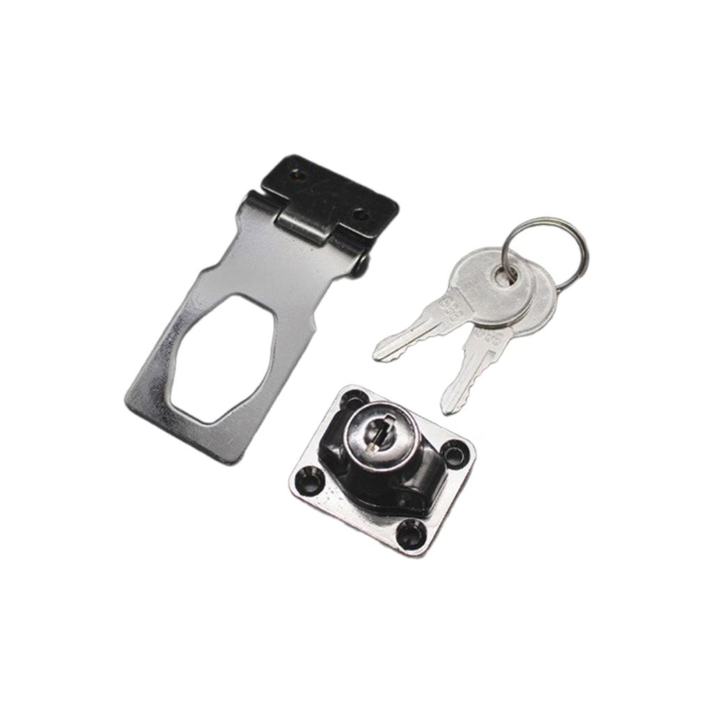 Industrial Locking Hasp Security Door Clasp Lock Safety Padlock Hasp Heavy Duty Safety Hasps with Key for Household