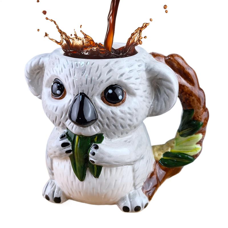 520ml Koala-förmige Keramiktasse Kaffee Milch Tee Tasse Trinkgeschirr Küchentasse Cappuccino-Tasse Tierförmige Haushaltstasse