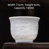 Handmade Tengwangge Pavilion Relief White Porcelain Tea Cup Chinese Gongfu Tea Set Personal Tea Cup Ceramic Gift for Tea Lovers