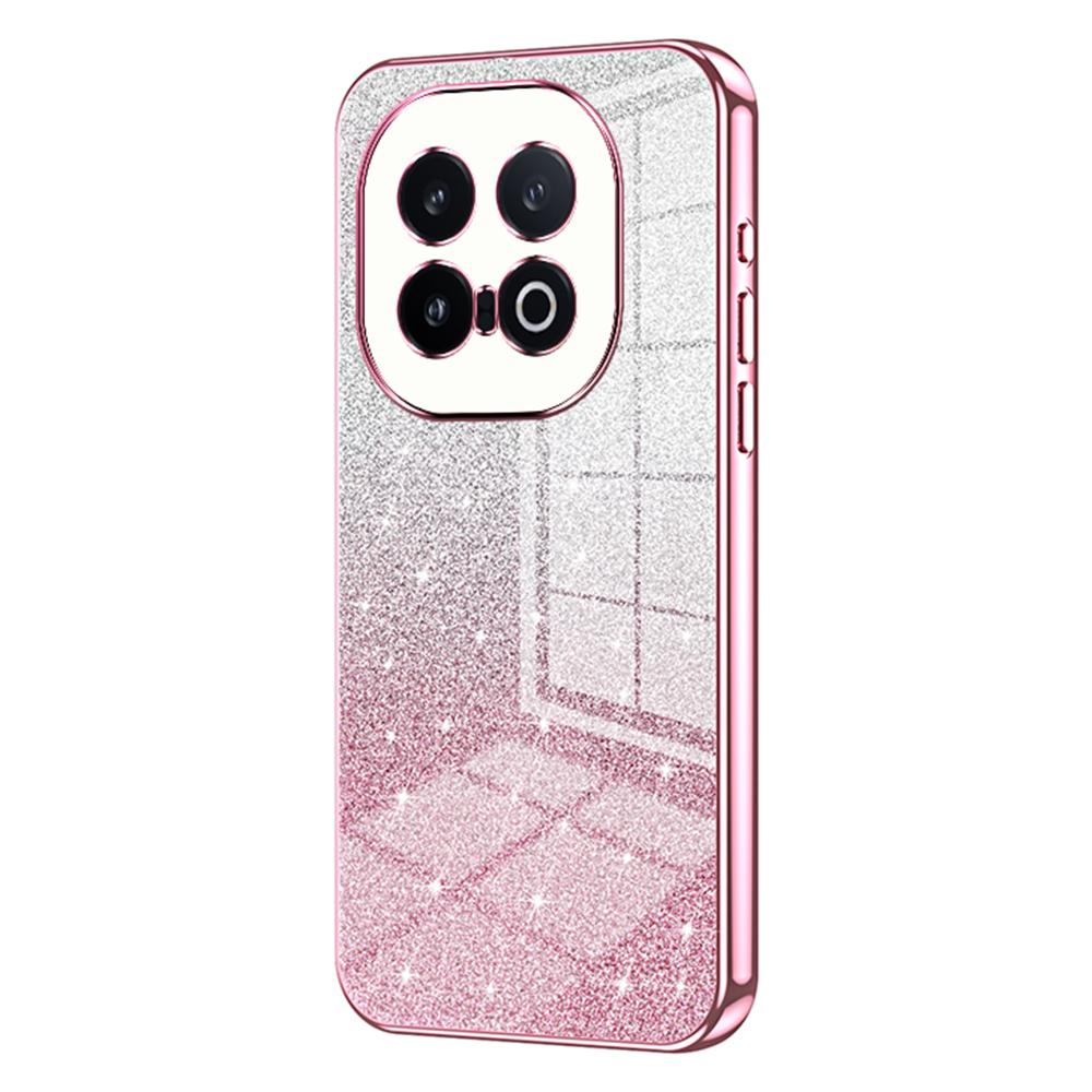 

For vivo iQOO 13 5G Case Electroplating Gradient Glitter TPU Phone Cover Pink