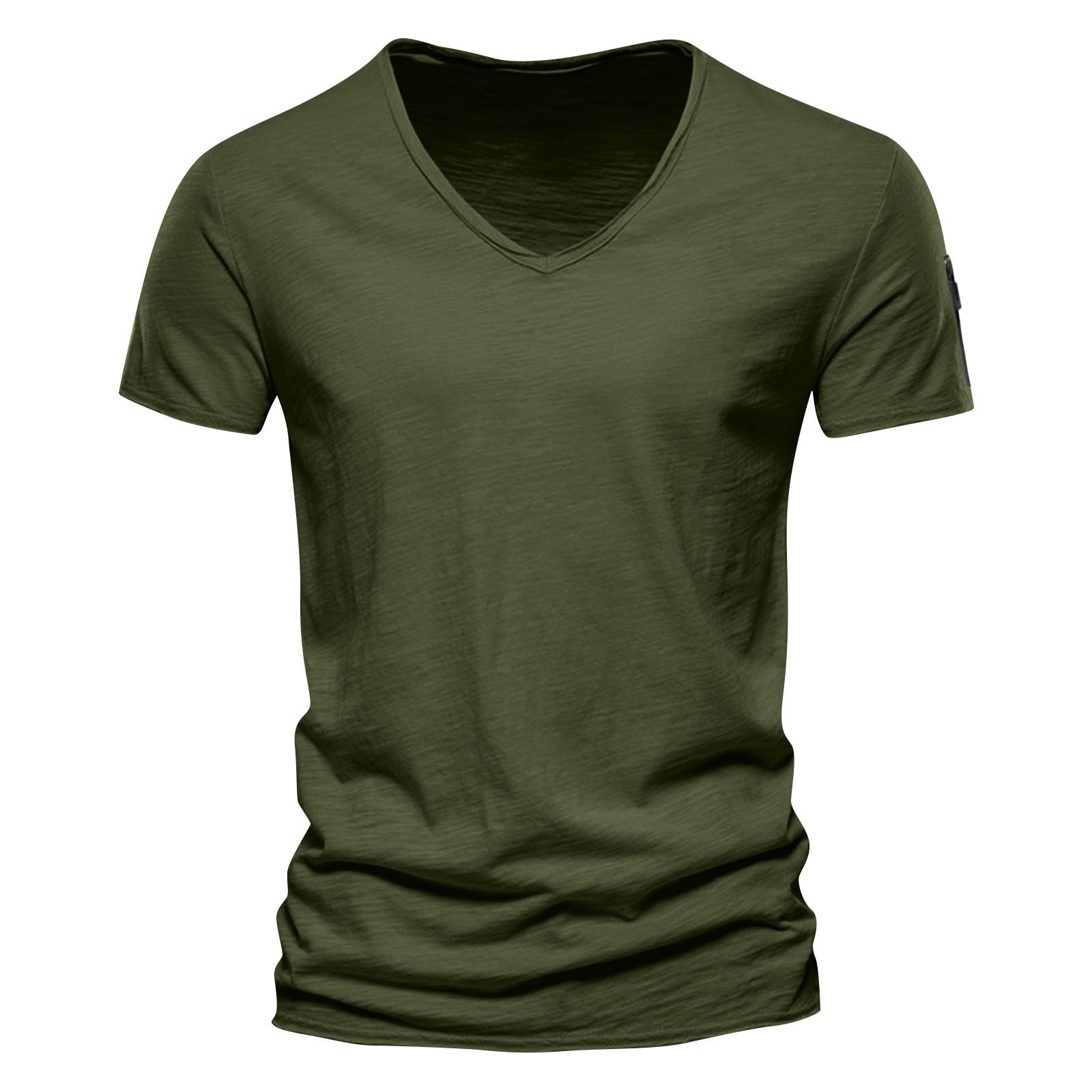 Мужская футболка с v-образным вырезом — фото 4