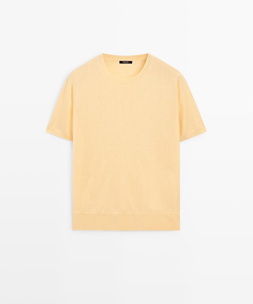 Masimodutti Wool Blend Short Sleeve Knit Sweater