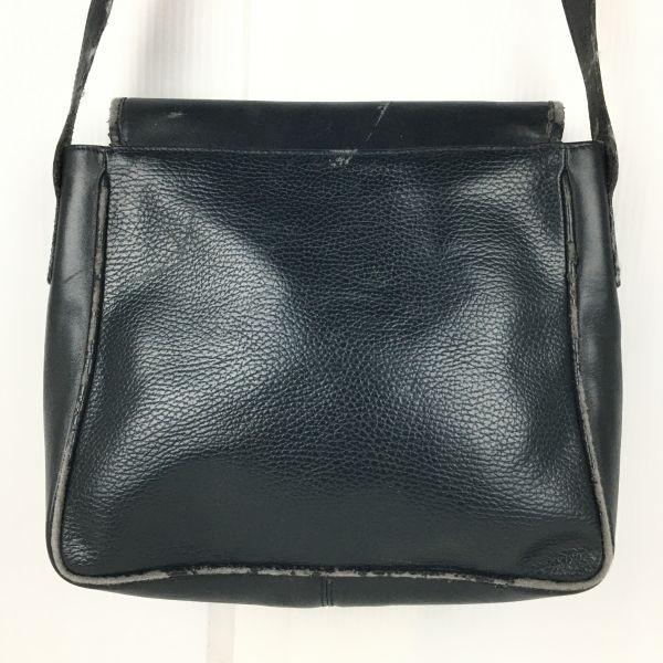90s Vintage Burberry Leather Shoulder Bag Dark Navy Check Interior(USED)