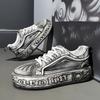 Fashion Handmade Mens Casual Shoes Thick Bottom Male Skateboard Footwear Street Style Vulcanize Shoes Stylish Tenis Masculino Sneakers