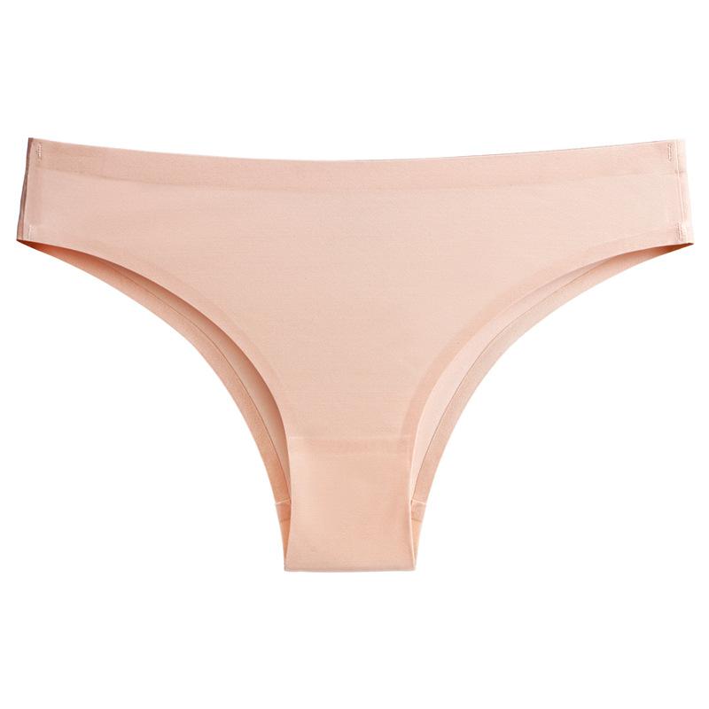 2 Pcs Women's Thong Ice Silk Seamless Underpant  Women's Underwear Pure Desire Sexy Girl T Pants Women Briefs Sexy Panties