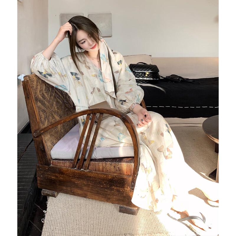 

New Chinese Style Floral A-Line Dress S