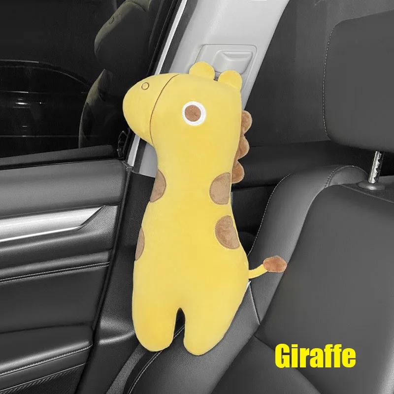 

Cartoon Cute Plush Car Seat Belts Covers Shoulder Padding Universal Children Kids Safety Belts Protector Pads Auto Accessories жирафовый