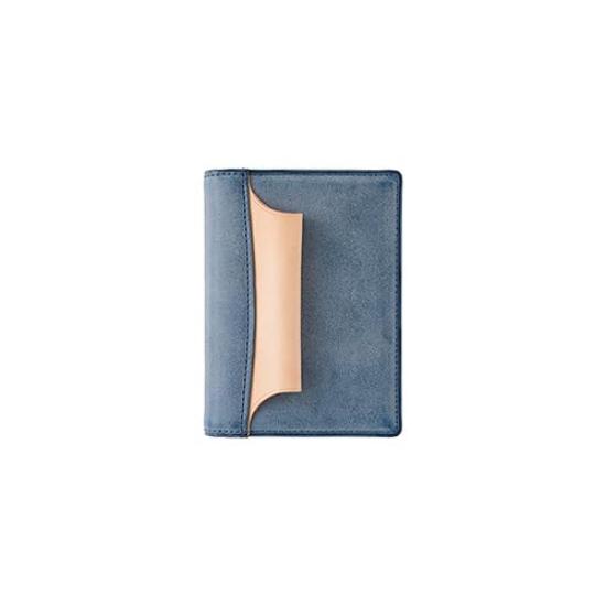 

Limited edition Mini 5 size 13mm Genuine leather system notebook 8999 N/PEARCE [Blue]