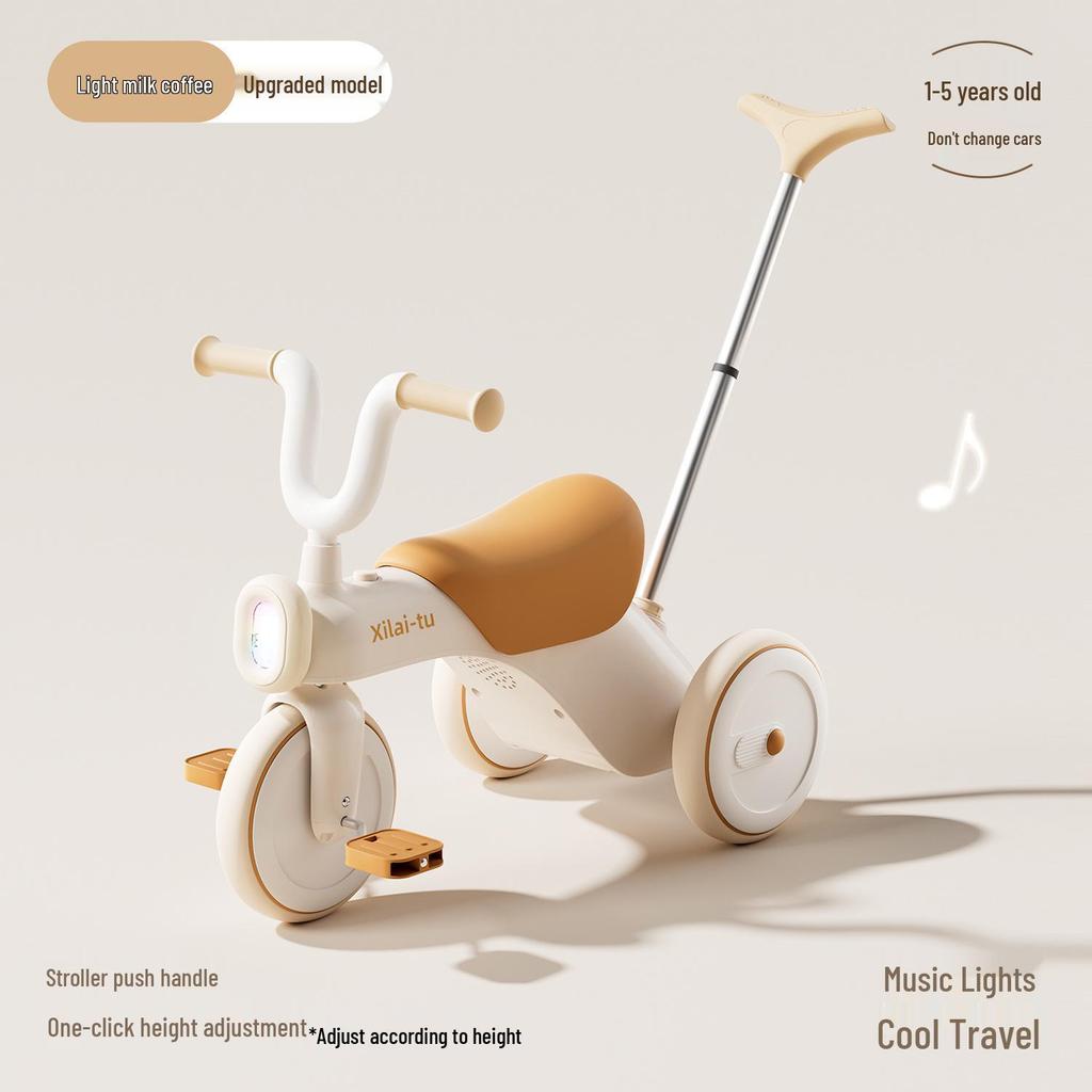 Kids' Pedal Tricycle & Scooter Stroller for Ages 1-6 – Rideable Toy Car for Boys & Girls