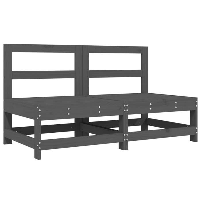 VidaXL Garden Lounge Set 6 Pcs, Sofas with Footrest, Furniture Set with Coffee Table Patio Terrace, Rustic, Grey 3186468