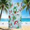 1Pc Christmas Snowman Beach Towel, Quick Dry, Multi-Use for Beach Pool Gym Yoga Home Travel, Christmas, Halloween, Xmas Gift S124