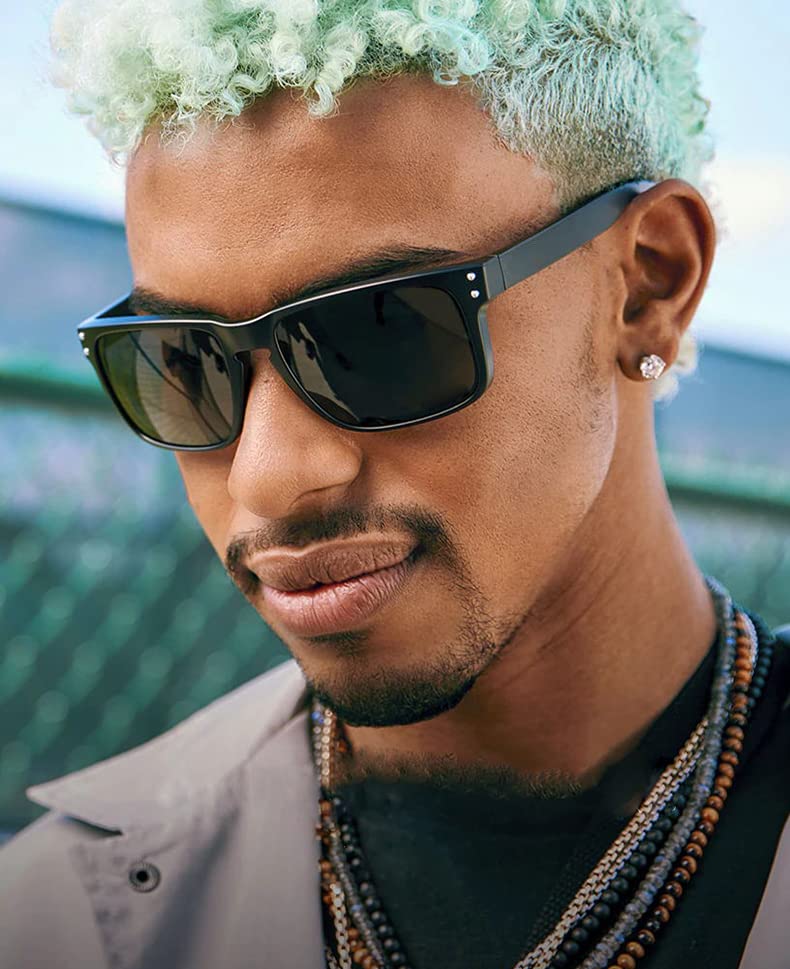 [FEISEDY] Sports Sunglasses for Men, Polarized, Large, Popular, Wellington Frame, 100% UV Protection, Fishing, Driving, Sunglasses, Mirror Lens B2234