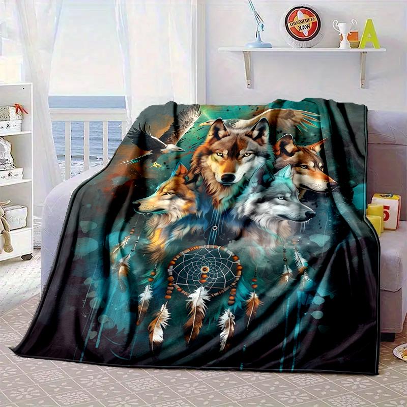 Wolf In The Garden Blanket Flannel Blanket Throw Blanket Sofa Cover Blanket Soft Premium Blanket Picnic Blanket Tv Blanket Gifts