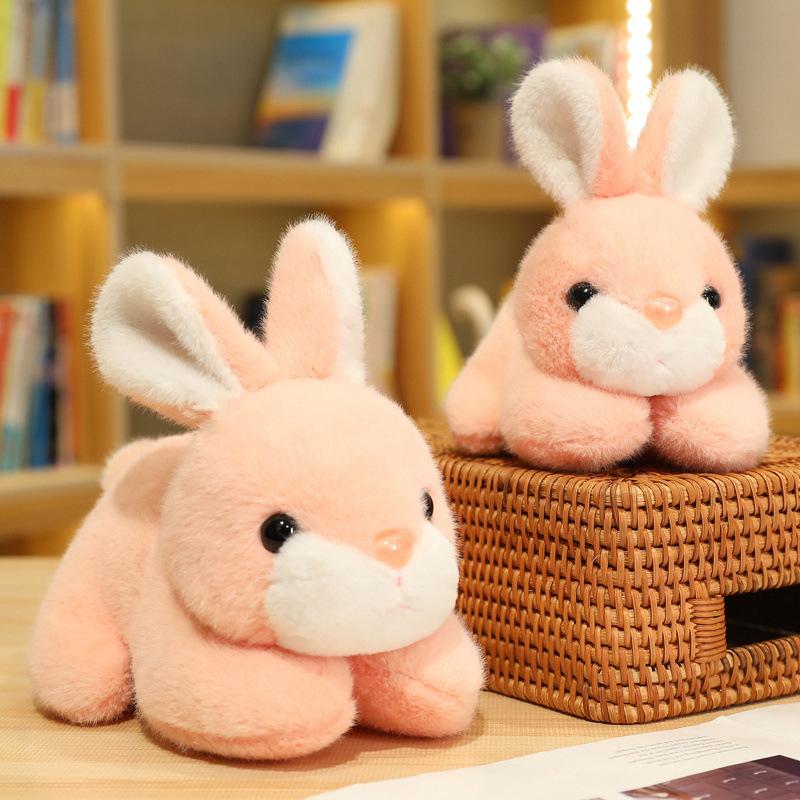 20cm New Simulation Puppy Rabbit Short Plush Doll Cute Little White Rabbit Doll Toy Girl Cute Doll Birthday Gift