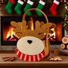 1-10PCS Christmas Felt Candy Bags Cartoon Apple Pouch Santa Sack Kids Gift Packaging Bag Xmas Tree Holiday Decoration