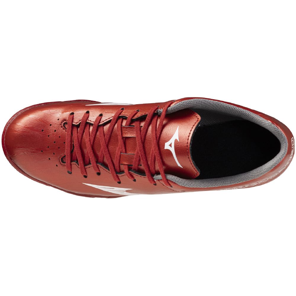Mizuno Monarcida NEO SALA SELECT TF Futsal Ruby Red x 3E Shoes, Grass, Indoor, Wide, Indoor, White, 23.5 cm,