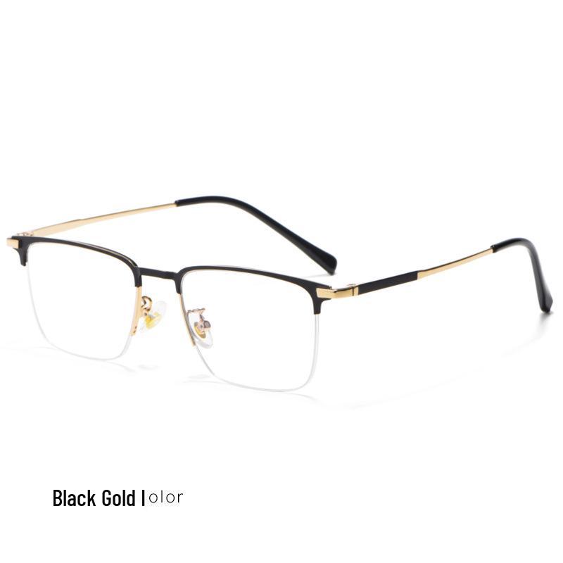 

Сверхлегкие мужские очковые линзы с половинной оправой из сплава для коррекции близорукости - Ретро металлический дизайн