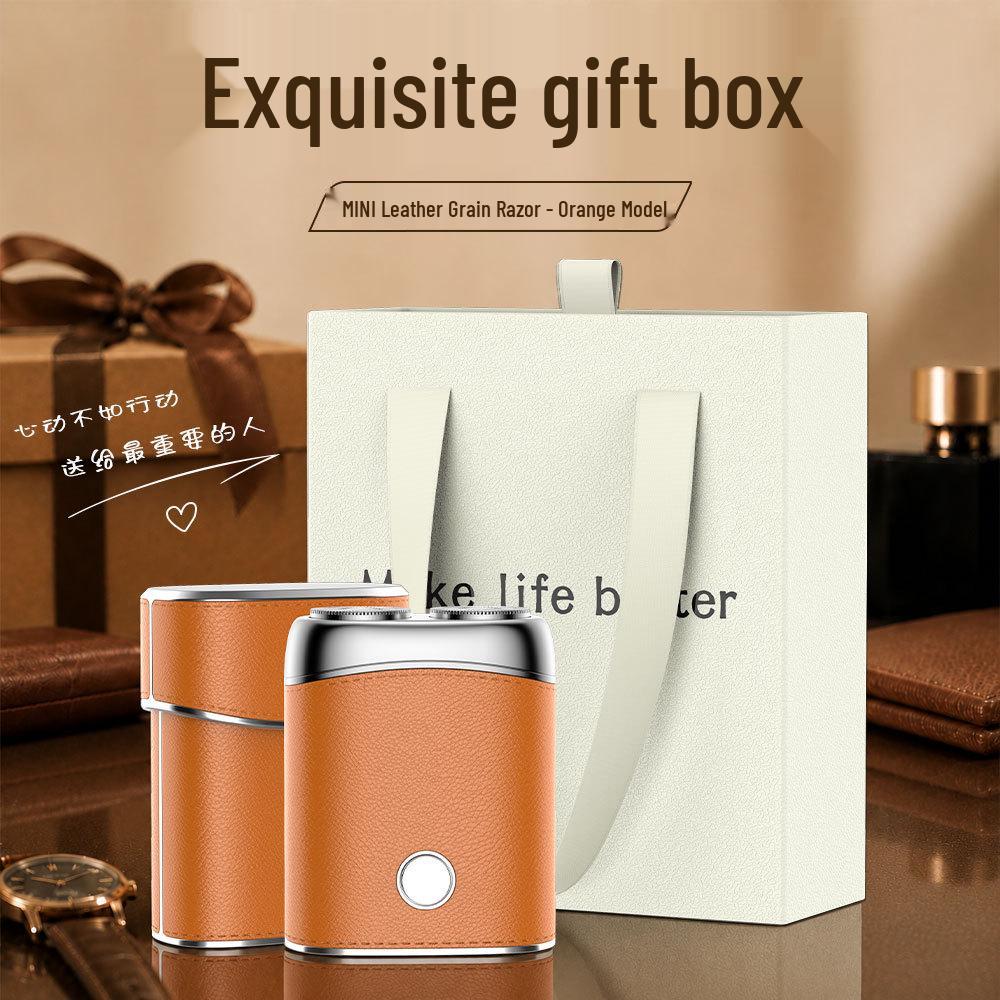 Compact Dual-Head Magnetic Electric Shaver: Rechargeable Razor with Digital Display and Gift Box