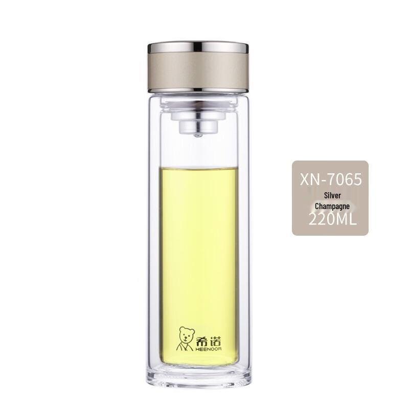 Xinuo Double Wall Glass Cup with Lid
