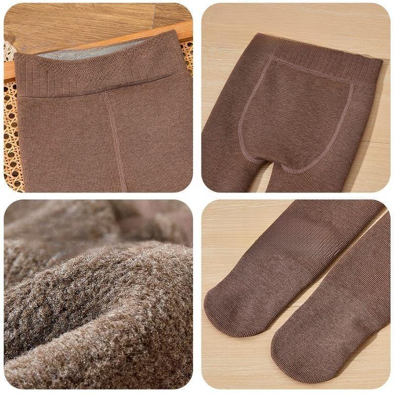 Kids Girls Cotton Tights with Non-Slip Waist Winter Fleece Lined Thermal Tights Anti-Pilling No Sagging Warm Opaque Pantyhose