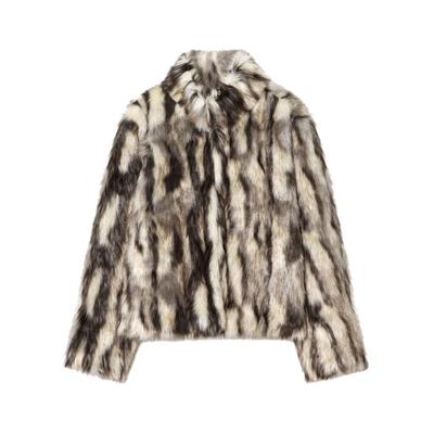 Z Cross-Border Euro-American Style 2025 Faux Fur Women's Overcoat 4360041