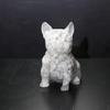 Charming Wangcai French Bulldog Figurine: Crystal Chip Stone Resin Craft