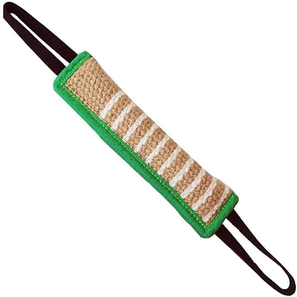 

Natural Jute Chew Toy for German Shepherd Dogs Aggressive Chewers Dental Training Stick for Large Breed Puppies XS зелёный